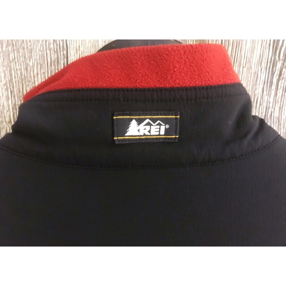 REI Softshell Hiking Vented Burnt Fleece Jacket - Picture 3 of 6